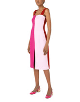 Multi-colored crepe midi dress - | Dolce & Gabbana