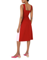 Multi-colored crepe midi dress - | Dolce & Gabbana