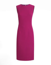 Wool crepe calf-length sheath dress - | Dolce & Gabbana