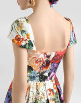 Flower bouquet-print poplin dress - | Dolce & Gabbana