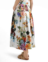 Flower bouquet-print poplin dress - | Dolce & Gabbana