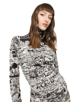 Short tulle dress with graffiti logo print - | Dolce & Gabbana