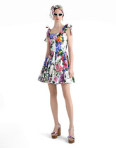 Rose-print corset dress - | Dolce & Gabbana