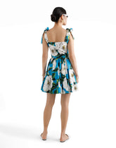 Corset dress with bouquet print - | Dolce & Gabbana