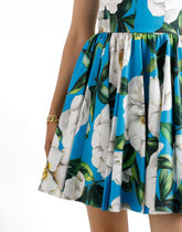 Corset dress with bouquet print - | Dolce & Gabbana