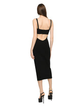 Jersey and satin calf-length dress - | Dolce & Gabbana