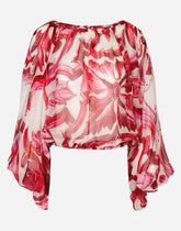Majolica-print chiffon top - | Dolce & Gabbana
