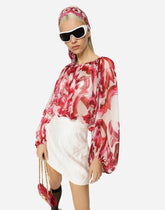Majolica-print chiffon top - | Dolce & Gabbana