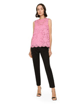 Branded stretch lace top - | Dolce & Gabbana