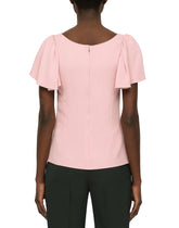 Short-sleeved cady top - | Dolce & Gabbana