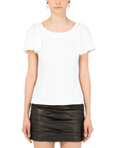 Short-sleeved cady top - | Dolce & Gabbana