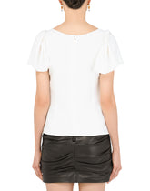 Short-sleeved cady top - | Dolce & Gabbana