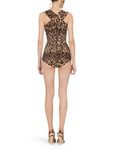 CHARMEUSE BODYSUIT WITH LEOPARD PRINT - | Dolce & Gabbana