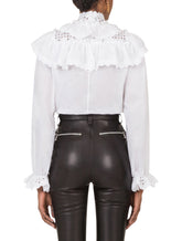 COTTON BLOUSE WITH FLOUNCE DETAILING - | Dolce & Gabbana