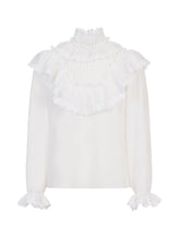 COTTON BLOUSE WITH FLOUNCE DETAILING - | Dolce & Gabbana