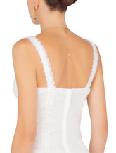 TULLE TANK TOP WITH EMBROIDERY - | Dolce & Gabbana