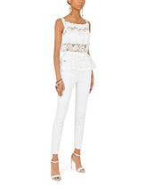 Poplin top with openwork embroidery - | Dolce & Gabbana