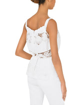 Poplin top with openwork embroidery - | Dolce & Gabbana