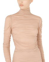Jersey top with draping - | Dolce & Gabbana