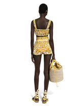 Strappy poplin top with majolica print - | Dolce & Gabbana