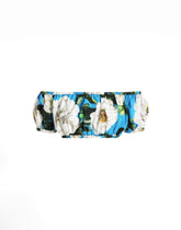 Cotton Bardot-neck top with gardenia print - | Dolce & Gabbana