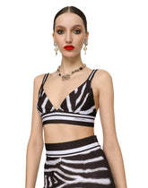 Zebra-print jersey top - | Dolce & Gabbana
