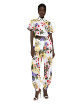 Cotton bralette with garden print - | Dolce & Gabbana