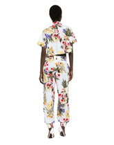 Cotton bralette with garden print - | Dolce & Gabbana