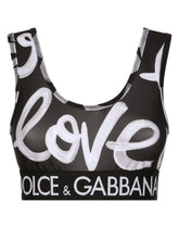 Jersey top with DG Love Yourself print - | Dolce & Gabbana