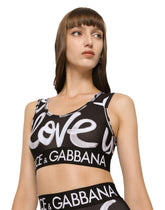Jersey top with DG Love Yourself print - | Dolce & Gabbana