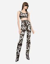 Jersey top with DG Love Yourself print - | Dolce & Gabbana