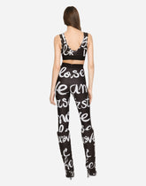 Jersey top with DG Love Yourself print - | Dolce & Gabbana