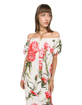 Carnation-print poplin blouse - | Dolce & Gabbana