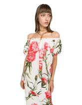 Carnation-print poplin blouse - | Dolce & Gabbana