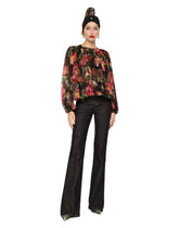 Rose-print chiffon blouse - | Dolce & Gabbana