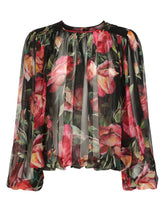 Rose-print chiffon blouse - | Dolce & Gabbana