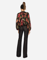 Rose-print chiffon blouse - | Dolce & Gabbana