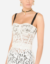 Laminated lace bustier - | Dolce & Gabbana