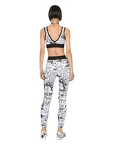 Jersey top with graffiti logo print - | Dolce & Gabbana