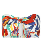 Carretto-print poplin top with knot detail - | Dolce & Gabbana