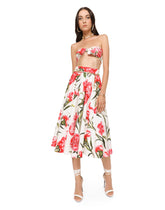 Carnation-print poplin top - | Dolce & Gabbana