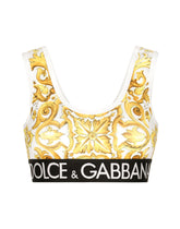 Technical jersey top with branded elastic band - | Dolce & Gabbana