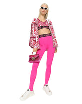 Technical jersey top with branded elastic band - | Dolce & Gabbana