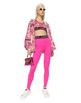 Technical jersey top with branded elastic band - | Dolce & Gabbana