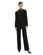 Chiffon pussy-bow blouse with polka-dot print - | Dolce & Gabbana