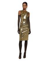 Short foiled satin corset top - | Dolce & Gabbana