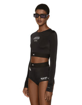 Long-sleeved spandex jersey top DGVIB3 - | Dolce & Gabbana