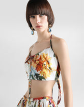 Flower-print poplin top - | Dolce & Gabbana