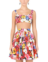 Garden-print poplin top - | Dolce & Gabbana