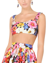 Garden-print poplin top - | Dolce & Gabbana